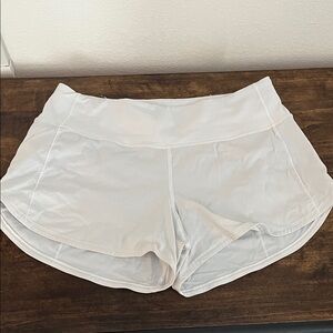 White Lululemon shorts